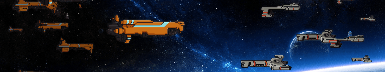 A multitude of ships in space