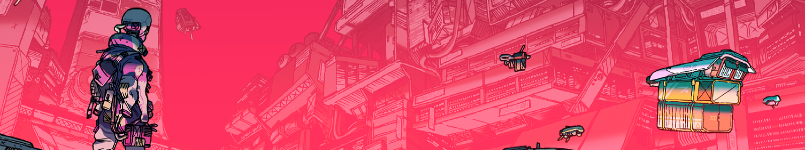 A dystopian sci-fi cyberpunk landscape, a Sleeper staring at the horizon