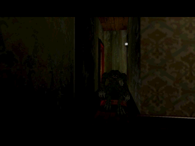 The Hunter makes its appearance, approaching Jill menacingly