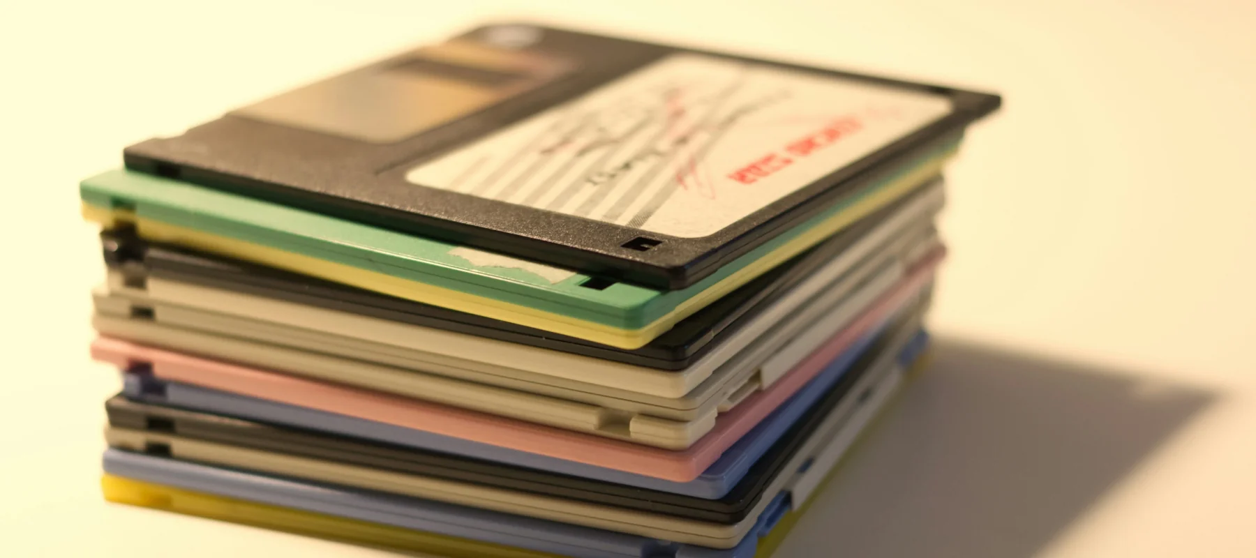 a bunch of floppy disks